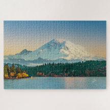 Mount Rainier & Lake Washington Sunset Fine Art