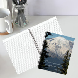 Mount Rainier-landschap met John Muir-citaat Notitieboek