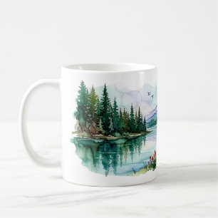 Mount Rainier Meer Kano Pacific Northwest Kunst Mo Koffiemok