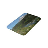 Mount Rainier-meerreflectie met wilde bloemen Badmat (Gekanteld)