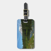 Mount Rainier-meerreflectie met wilde bloemen Bagagelabel (Voorkant verticaal)