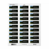 Mount Rainier-meerreflectie met wilde bloemen Etiket (Full Sheet)