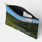 Mount Rainier-meerreflectie met wilde bloemen Etui (Open)