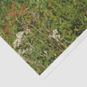 Mount Rainier-meerreflectie met wilde bloemen Tissuepapier (Detail)
