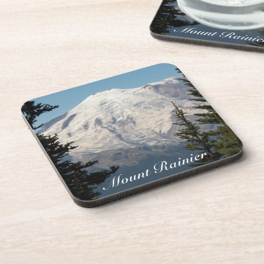 Mount Rainier Mountain Peak Bier Onderzetter (Linkerzijde)