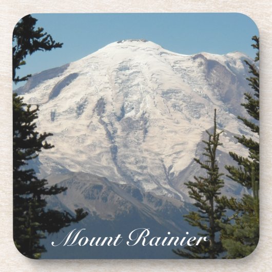 Mount Rainier Mountain Peak Bier Onderzetter (Voorkant)