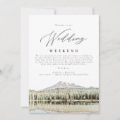 MOUNT RAINIER Mountain Weddenschap Welkomstroute Kaart (Voorkant)