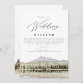 MOUNT RAINIER Mountain Weddenschap Welkomstroute Kaart (Voorkant / Achterkant)