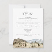 MOUNT RAINIER Mountain Wedding Details Kaart (Voorkant)