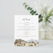 MOUNT RAINIER Mountain Wedding Details Kaart (Staand voorkant)