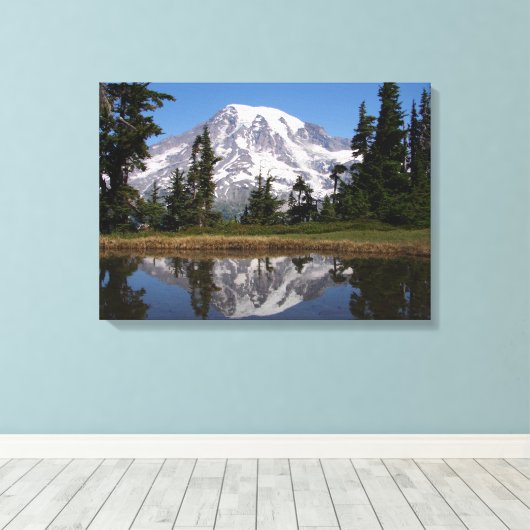 Mount Rainier, Mt. Rainier National Park, WA Canvas Afdruk (Insitu (Houten vloer))