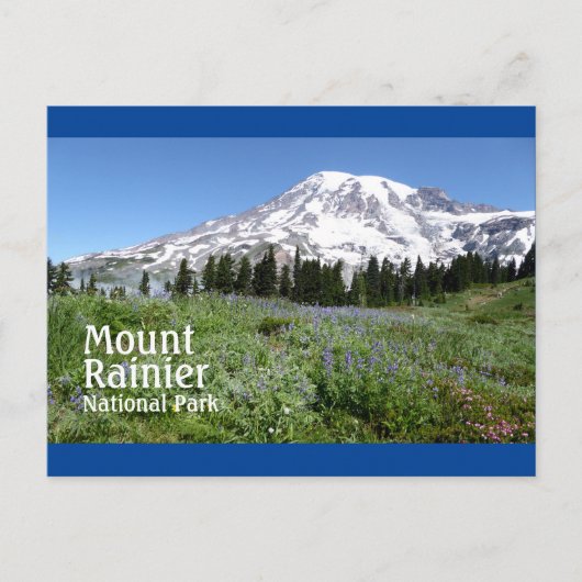 Mount Rainier N.P. met tekst Briefkaart (Voorkant)