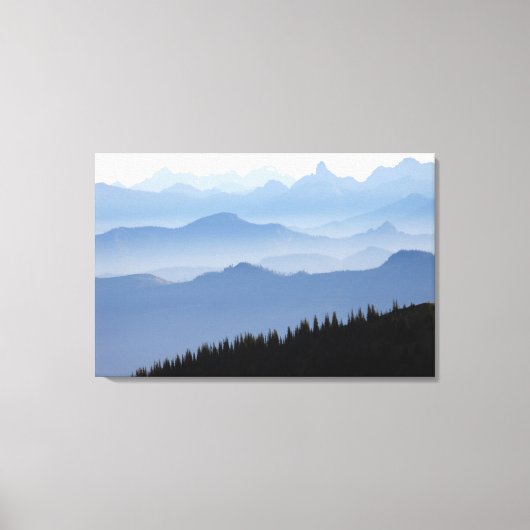Mount Rainier Nationaal Park | Cascadegebergte Canvas Afdruk (Voorkant)