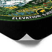 Mount rainier nationaal park skyline trail vintage poster (Hoek)
