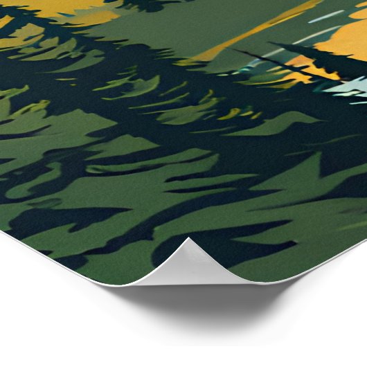 Mount Rainier Nationaal Park Traditionele Reizen P Poster (Hoek)