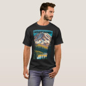 Mount Rainier Nationaal Park Traditionele Reizen P T-shirt (Voorkant volledig)