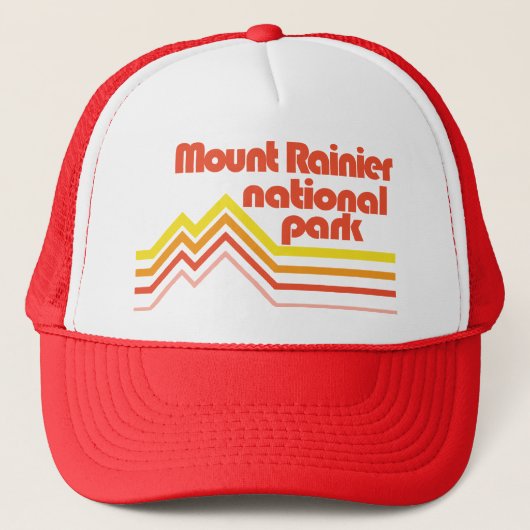 Mount Rainier, Nationaal Park Trucker Pet (Voorkant)
