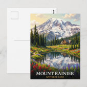 Mount Rainier Nationaal Park Washington Briefkaart (Voorkant / Achterkant)