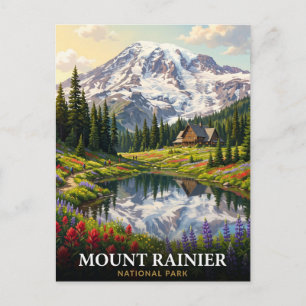 Mount Rainier Nationaal Park Washington Briefkaart