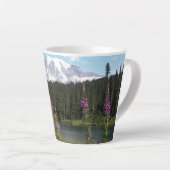 Mount Rainier Nationaal Park Wildflower Landschap Latte Mok (Rechterhoek)