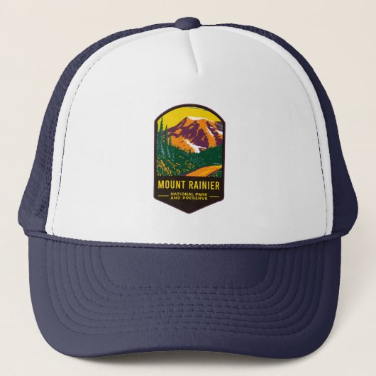Mount Rainier National Park and Preserve Trucker Pet (Voorkant)