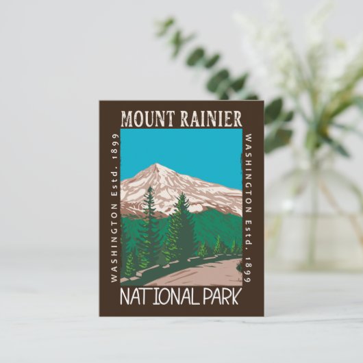 Mount Rainier National Park  Briefkaart (Staand voorkant)