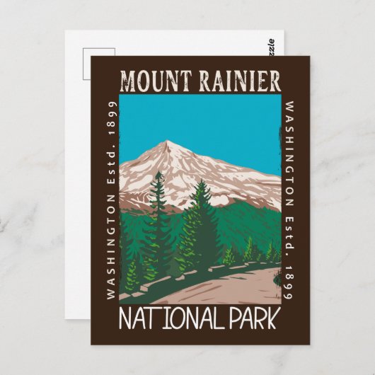 Mount Rainier National Park  Briefkaart (Voorkant / Achterkant)