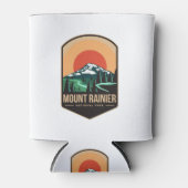 Mount rainier national park embleem patch logo blikjeskoeler (Voorkant)