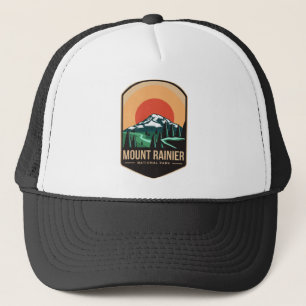 Mount rainier national park embleem patch logo trucker pet