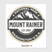 Mount Rainier National Park Emblem Sticker (Vel)