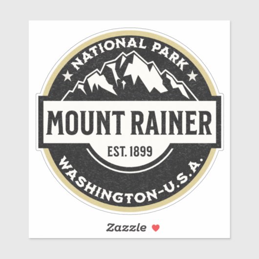 Mount Rainier National Park Emblem Sticker (Vel)
