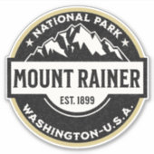 Mount Rainier National Park Emblem Sticker (Voorkant)