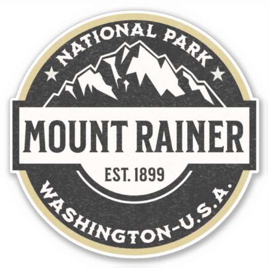 Mount Rainier National Park Emblem Sticker (Voorkant)