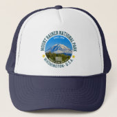 Mount Rainier National Park Hat – Washington Trucker Pet (Voorkant)