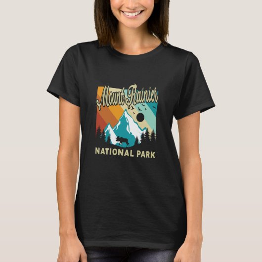 Mount Rainier National Park Hiking Vacation T-shirt (Voorkant)