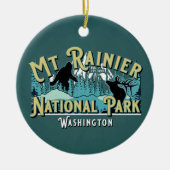 Mount Rainier National Park Holiday Keepslag Keramisch Ornament (Voorkant)