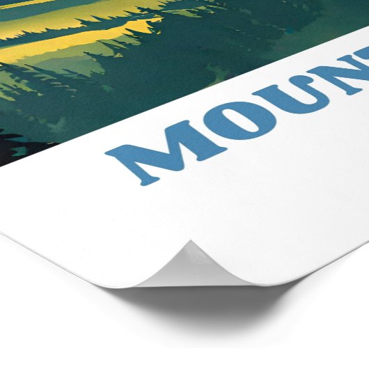 Mount Rainier National Park illustratie retro Vac Poster (Hoek)