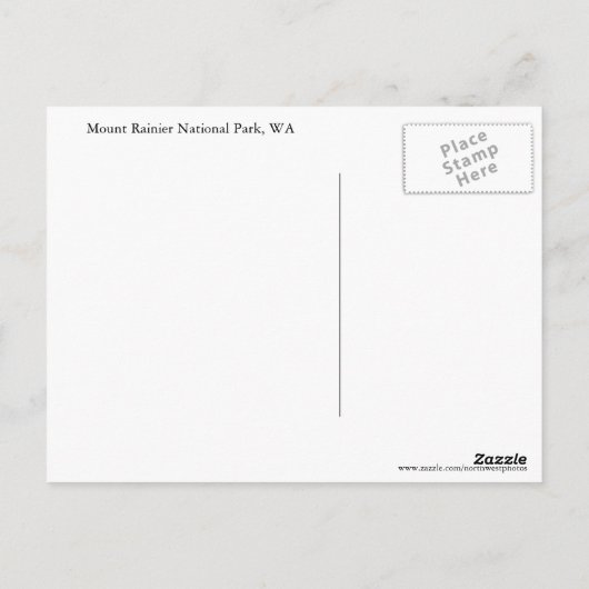 Mount Rainier National Park John Muir Quote Briefkaart (Achterkant)