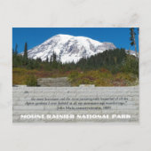 Mount Rainier National Park John Muir Quote Briefkaart (Voorkant)