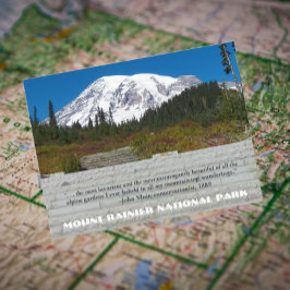 Mount Rainier National Park John Muir Quote Briefkaart