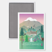 Mount Rainier National Park Koelkastmagneet Magneet (Voorkant / Achterkant)