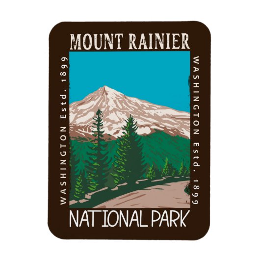 Mount Rainier National Park  Magneet (Verticaal)