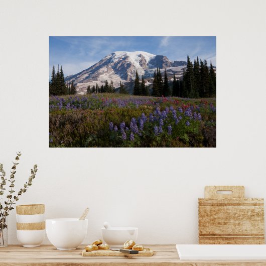 Mount Rainier National Park, Mount Rainier 3 Poster (Keuken)