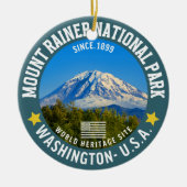 Mount Rainier National Park - Mountain Adventure Keramisch Ornament (Voorkant)
