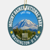 Mount Rainier National Park - Mountain Adventure Keramisch Ornament (Links)