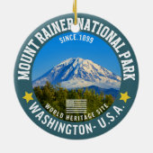 Mount Rainier National Park - Mountain Adventure Keramisch Ornament (Achterkant)