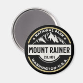 Mount Rainier National Park - Mountain Logo Magneet (Voorkant / Achterkant)