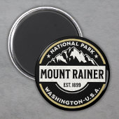 Mount Rainier National Park - Mountain Logo Magneet