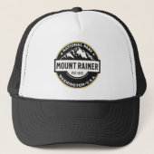 Mount Rainier National Park Mountain Logo Trucker Pet (Voorkant)
