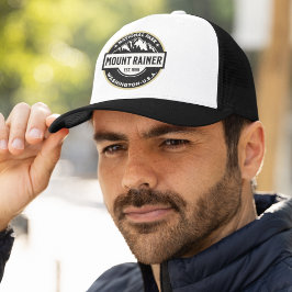 Mount Rainier National Park Mountain Logo Trucker Pet